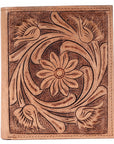 BAR H EQUINE Genuine Leather Hand Carved Rodeo Bifold Wallet For Men Women