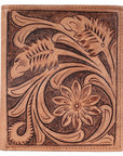BAR H EQUINE Genuine Leather Hand Carved Rodeo Bifold Wallet For Men Women