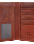 BAR H EQUINE Genuine Leather Hand Carved Rodeo Bifold Wallet For Men Women