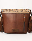 OHLAY OHG124 Cross Body Hand Tooled Hair-On Genuine Leather women bag western handbag purse