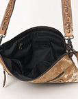 OHLAY Cross Body Hand Tooled Hair-On Genuine Leather Women Bag Western Handbag Purse | for