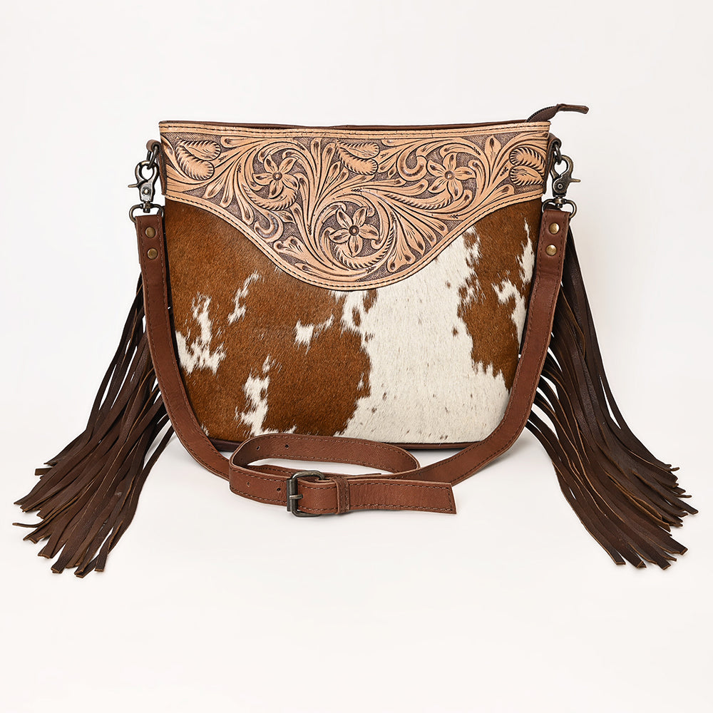 Ohlay Bags OHG130 Cross Body I Hand Tooled Hair-On Genuine Leather Women Bag Western Handbag Purse