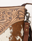 Ohlay Bags OHG130 Cross Body I Hand Tooled Hair-On Genuine Leather Women Bag Western Handbag Purse