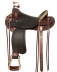 Western Horse Saddle American Leather Wade Ranch Roping Brown Hilason