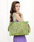 ADBG1412B American Darling TOTE Hand Tooled Genuine Leather women bag western handbag purse