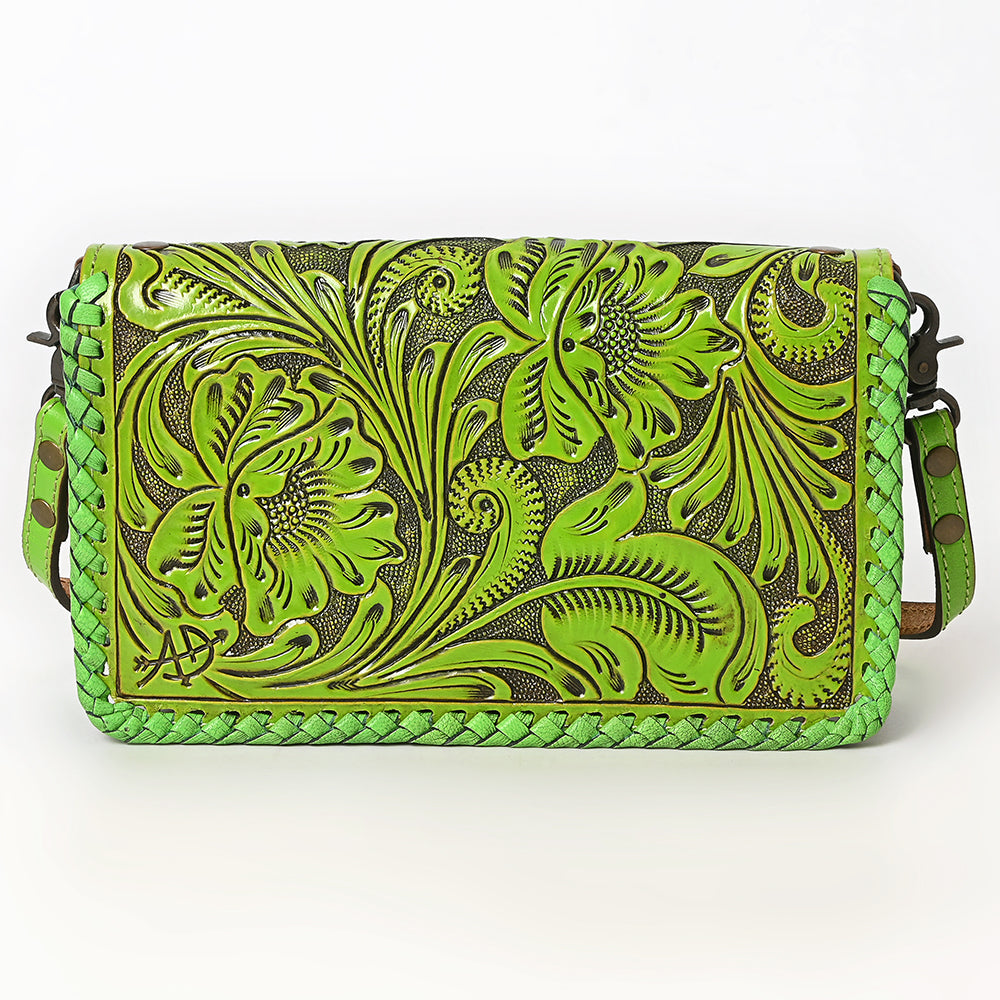 American Darling Clutch Hand Tooled Genuine Leather Women Bag Western Handbag Purse