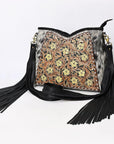 American Darling Hobo Beautifully Hand Tooled Hair-On Genuine Leather women bag western handbag purse