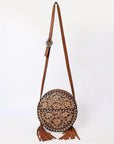 American Darling Canteen Beautifully Hand Tooled Genuine Leather women bag western handbag purse