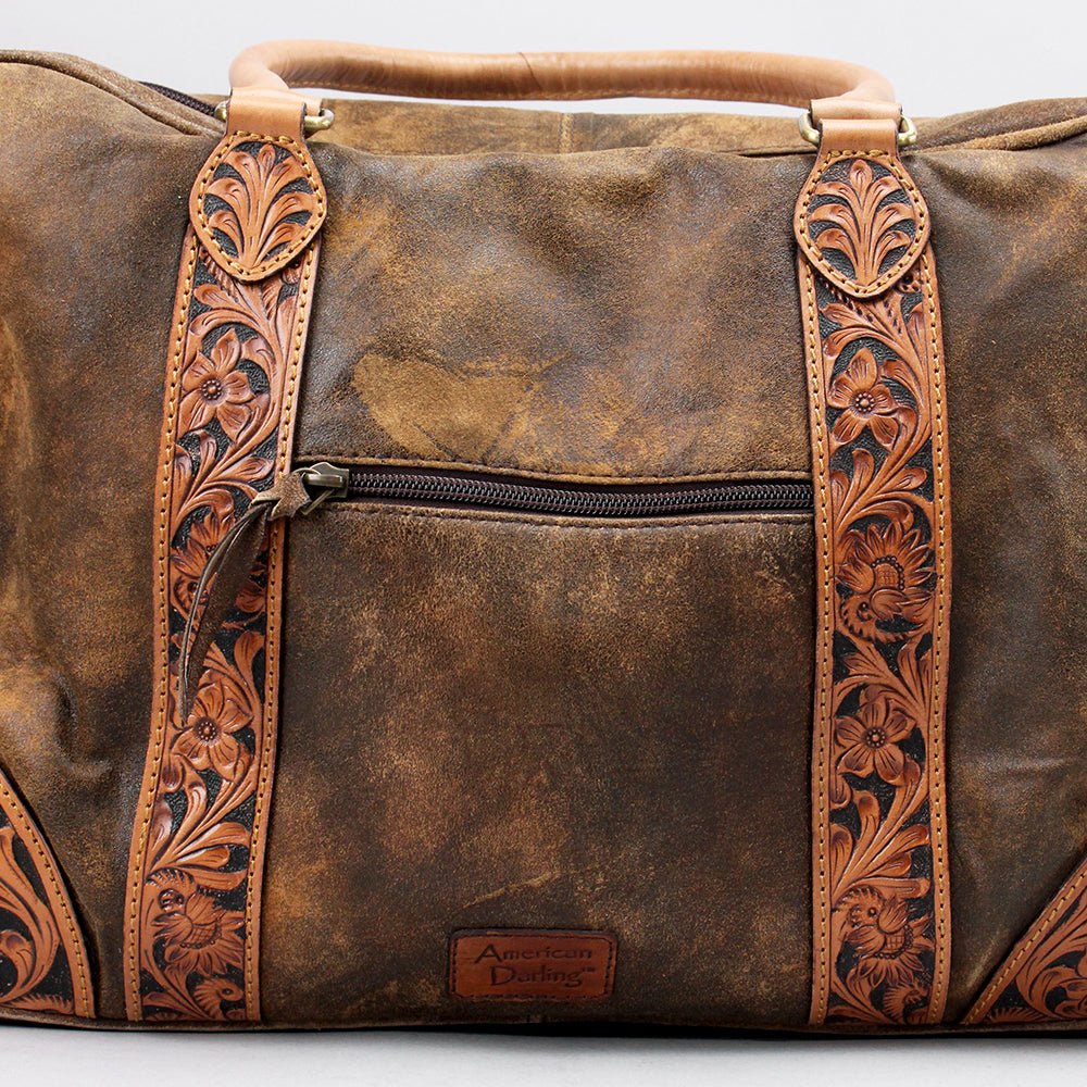 American Darling ADBGA521 Tote Hand Tooled Genuine Leather Women Bag Western Handbag Purse