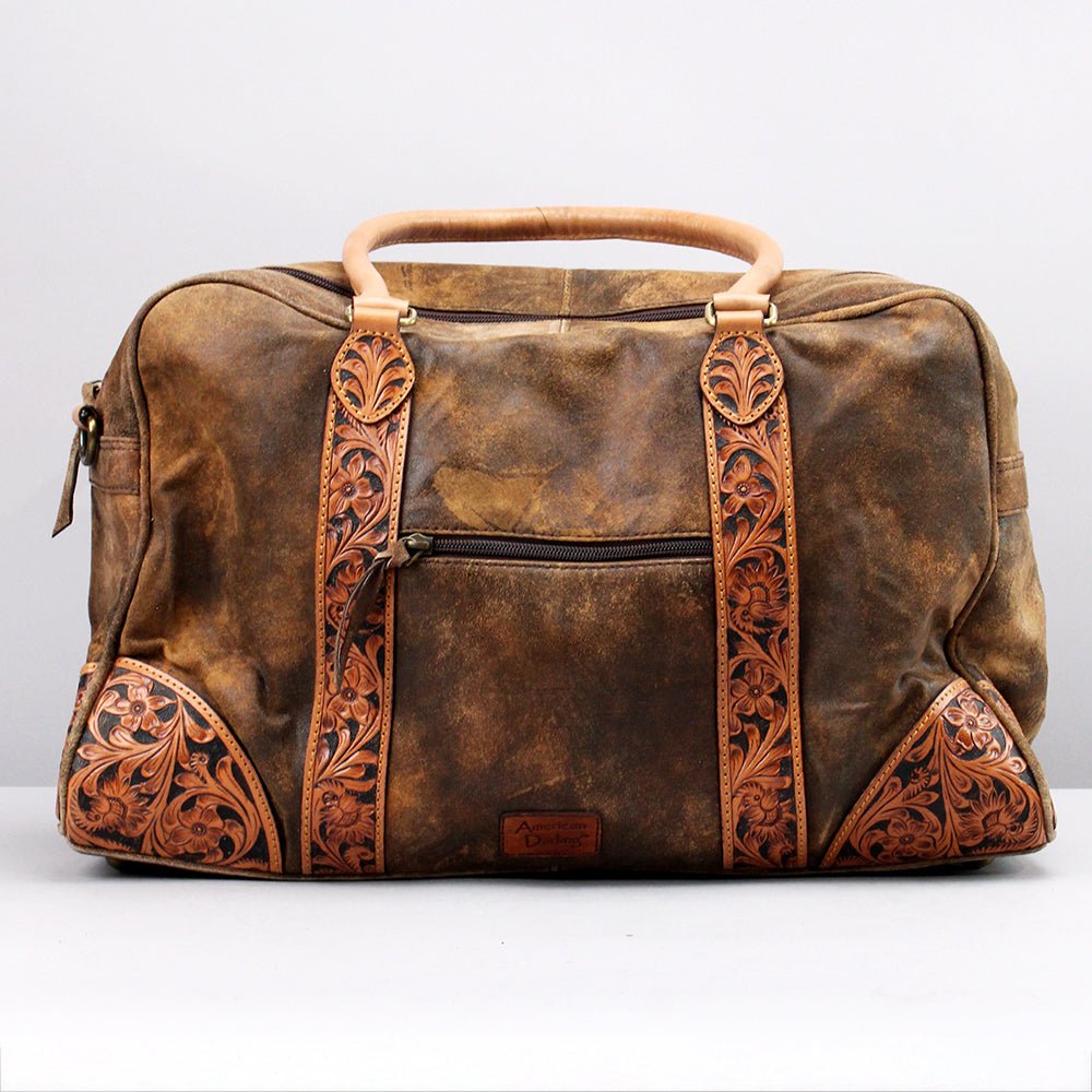 American Darling ADBGA521 Tote Hand Tooled Genuine Leather Women Bag Western Handbag Purse
