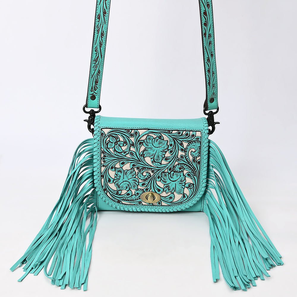 American Darling SMALL CROSSBODY Hand Tooled Genuine Leather women bag western handbag purse