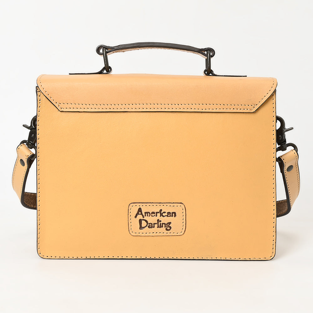 American Darling Adbgz816 Briefcase Hand Tooled Genuine Leather Women Bag Western Handbag Purse