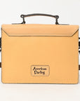 American Darling Adbgz816 Briefcase Hand Tooled Genuine Leather Women Bag Western Handbag Purse