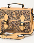 American Darling Adbgz816 Briefcase Hand Tooled Genuine Leather Women Bag Western Handbag Purse