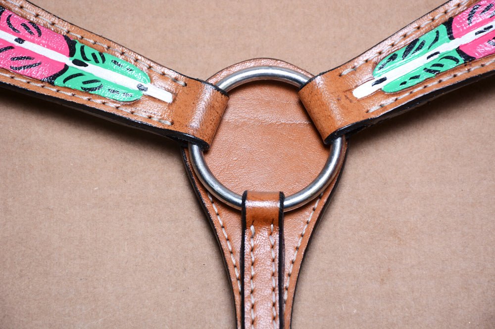 HILASON W. H. Genuine Leather Breast Collar Tan – Hilason
