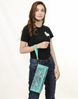 American Darling ADBG1106A Wallet Hand Tooled Genuine Leather Women Bag Western Handbag Purse