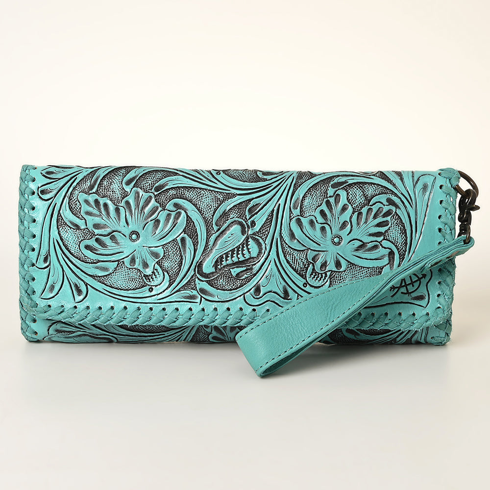 American Darling ADBG1106A Wallet Hand Tooled Genuine Leather Women Bag Western Handbag Purse