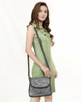 American Darling Small Crossbody Hand Tooled Genuine Leather women bag western handbag purse