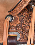 HILASON Western Horse Saddle American Leather Trail Barrel Brown
