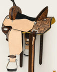HILASON Western Horse Saddle American Leather Trail Barrel Brown