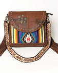 American Darling Saddle Blanket Genuine Leather Women Bag Western Handbag Purse