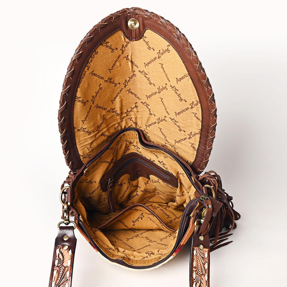 American Darling Saddle Blanket Genuine Leather Women Bag Western Handbag Purse