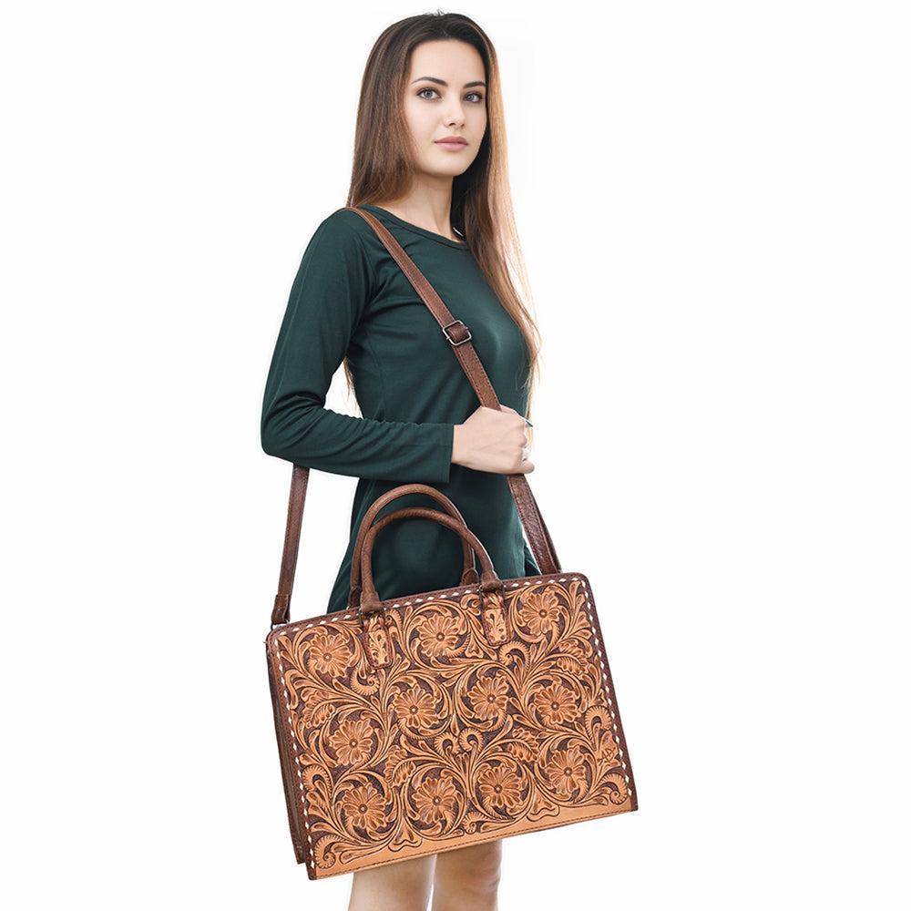 American Darling ADBG1429 Cross Body Hand Tooled Genuine Leather women bag western handbag purse
