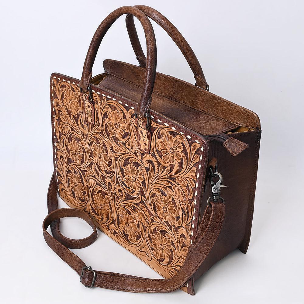 American Darling ADBG1429 Cross Body Hand Tooled Genuine Leather women bag western handbag purse