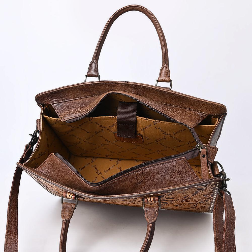 American Darling ADBG1429 Cross Body Hand Tooled Genuine Leather women bag western handbag purse