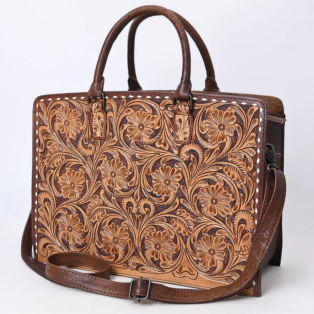 American Darling ADBG1429 Cross Body Hand Tooled Genuine Leather women bag western handbag purse