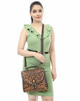 American Darling Adbga528 Briefcase Hand Tooled Genuine Leather Women Bag Western Handbag Purse