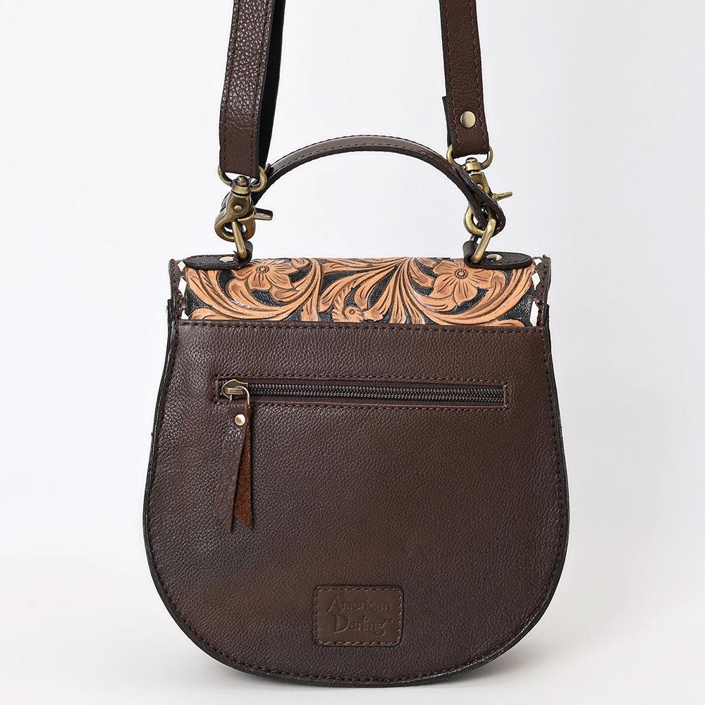 American Darling Adbga529 Small Crossbody Hand Tooled Genuine Leather Women Bag Western Handbag Purse