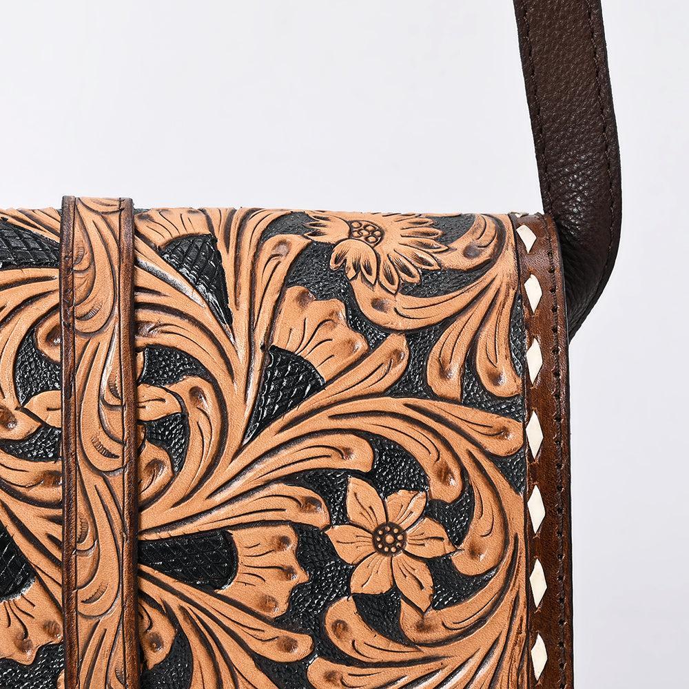 American Darling Adbga530 Small Crossbody Hand Tooled Genuine Leather Women Bag Western Handbag Purse