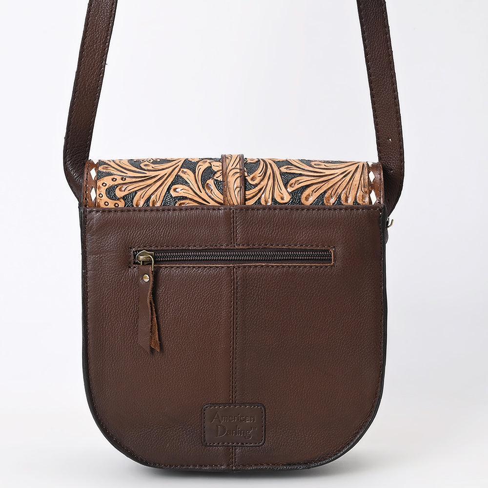 American Darling Adbga530 Small Crossbody Hand Tooled Genuine Leather Women Bag Western Handbag Purse
