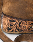 American Darling Adbga532 Bucket Hand Tooled Genuine Leather Women Bag Western Handbag Purse