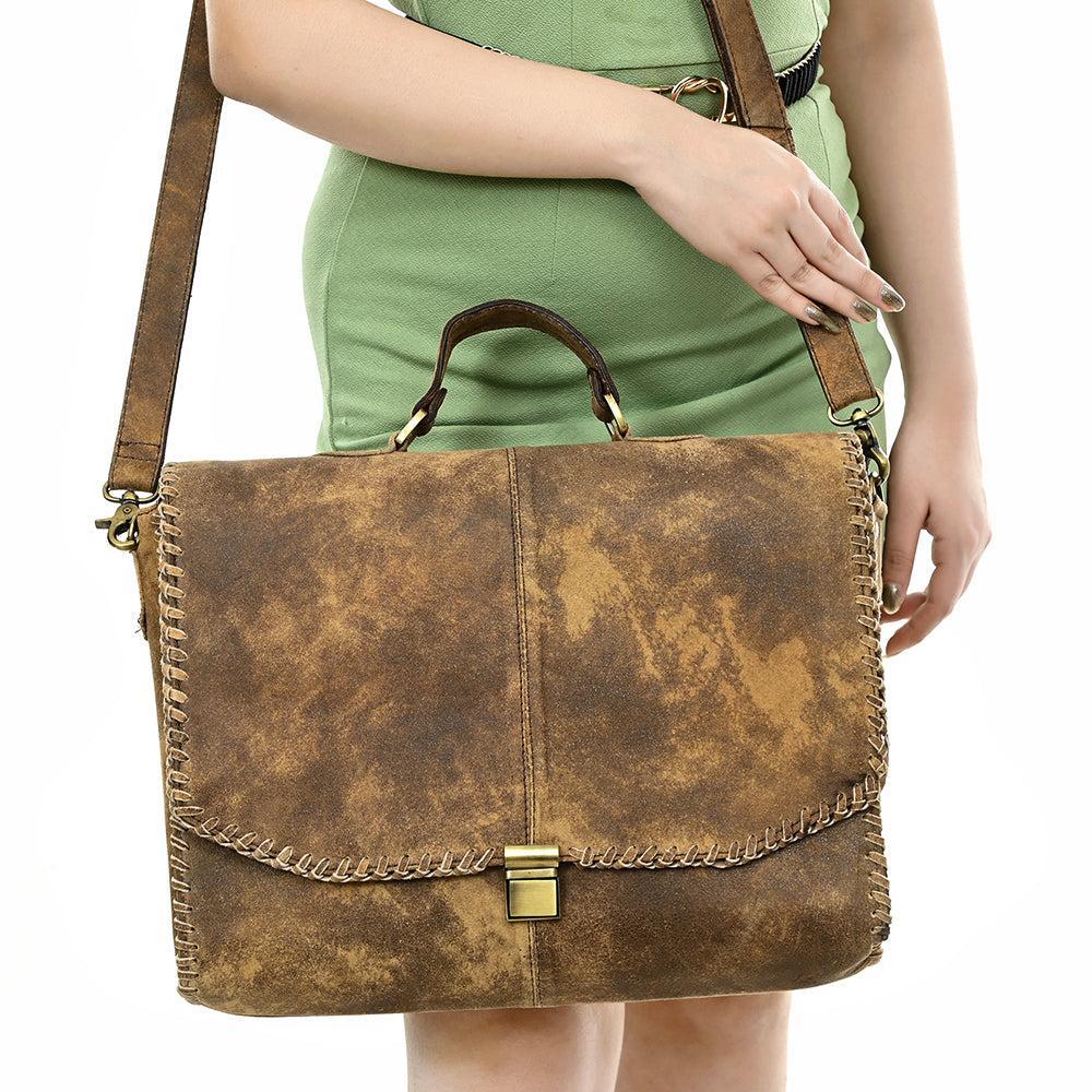 American Darling Adbga535 Briefcase Genuine Leather Women Bag Western Handbag Purse