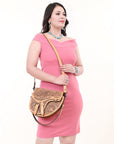 American Darling Crossbody  Hand Tooled Genuine Leather women bag western handbag purse