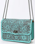 American Darling Crossbody  Hand Tooled Genuine Leather women bag western handbag purse