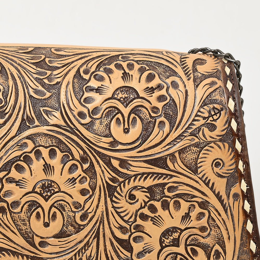 American Darling Adbgz823 Small Crossbody Hand Tooled Genuine Leather Women Bag Western Handbag Purse