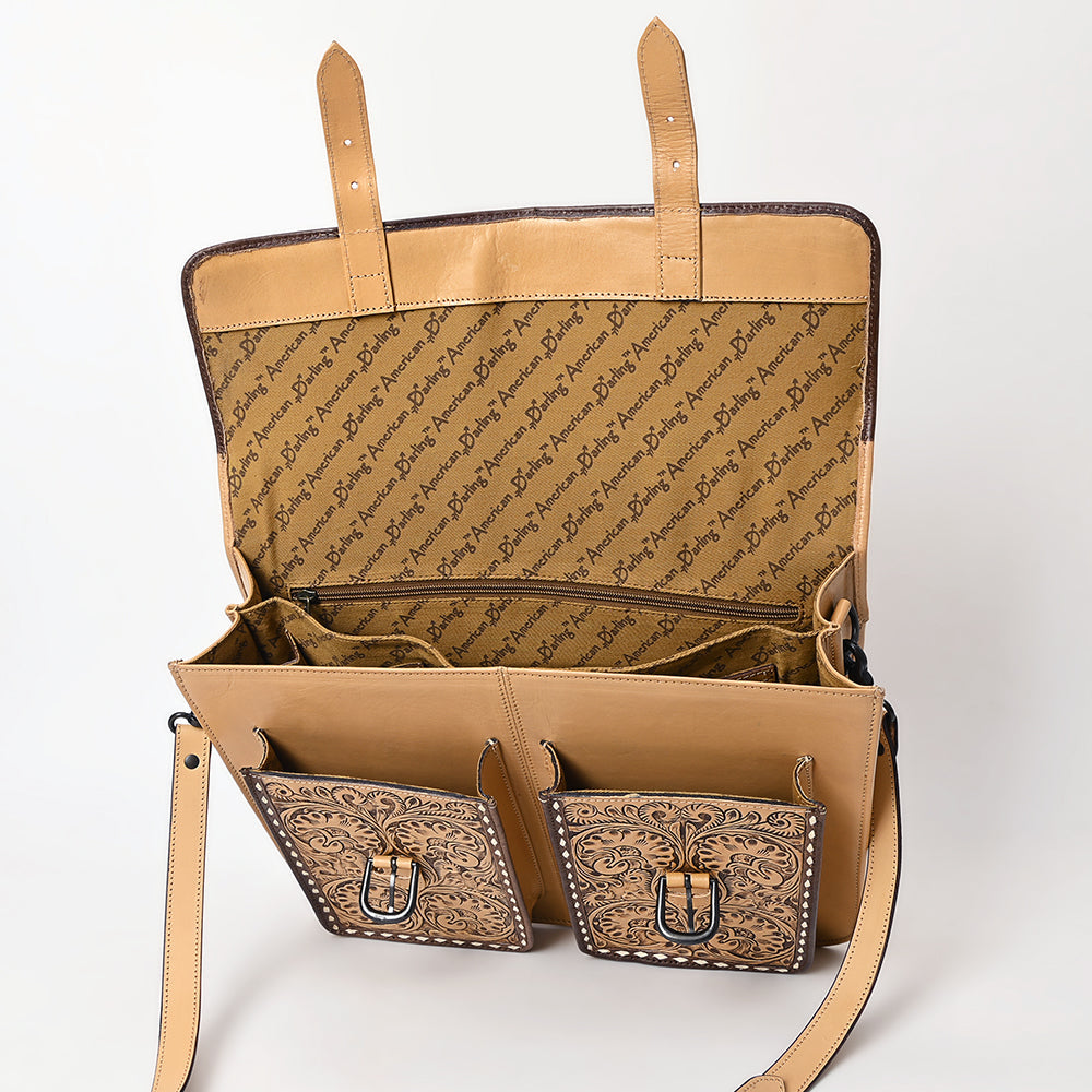 ADBGZ824 American Darling BRIEFCASE Hand Tooled Genuine Leather women bag western handbag purse