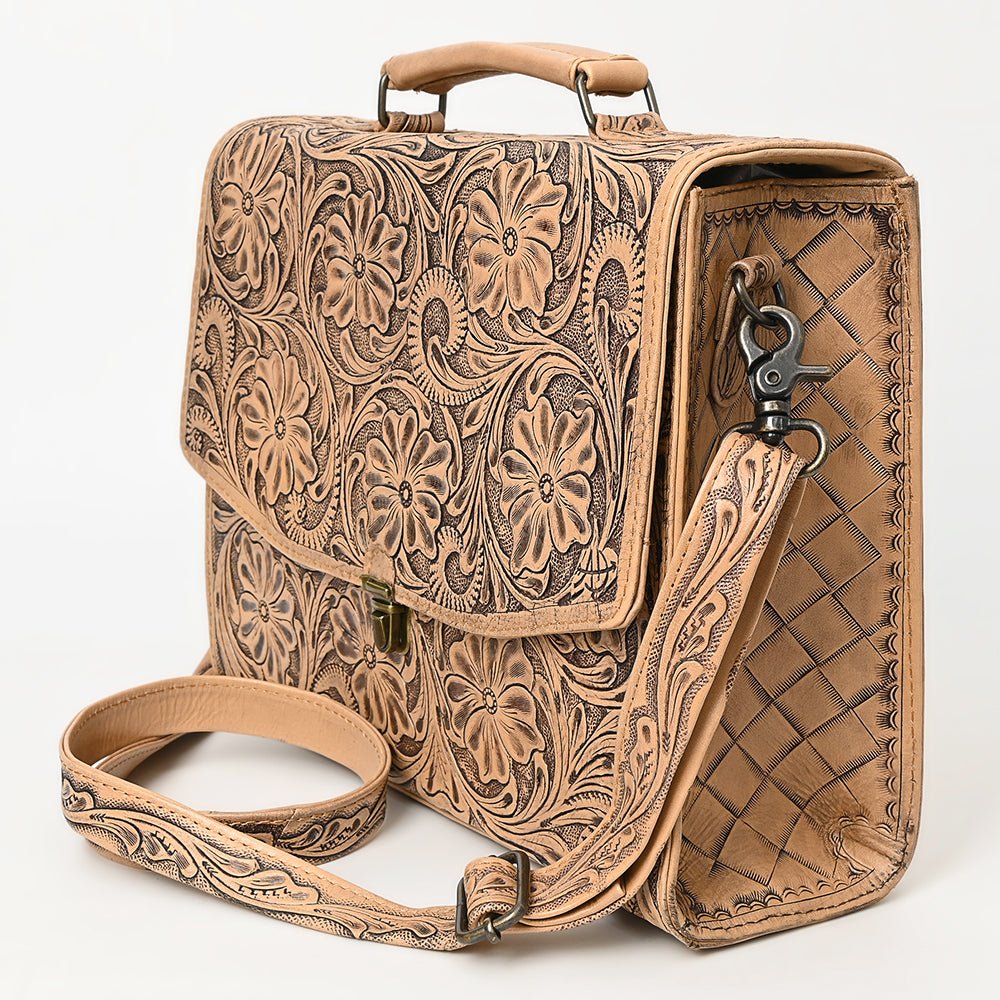 American Darling BRIEFCASE Hand Tooled Genuine Leather women bag western handbag purse