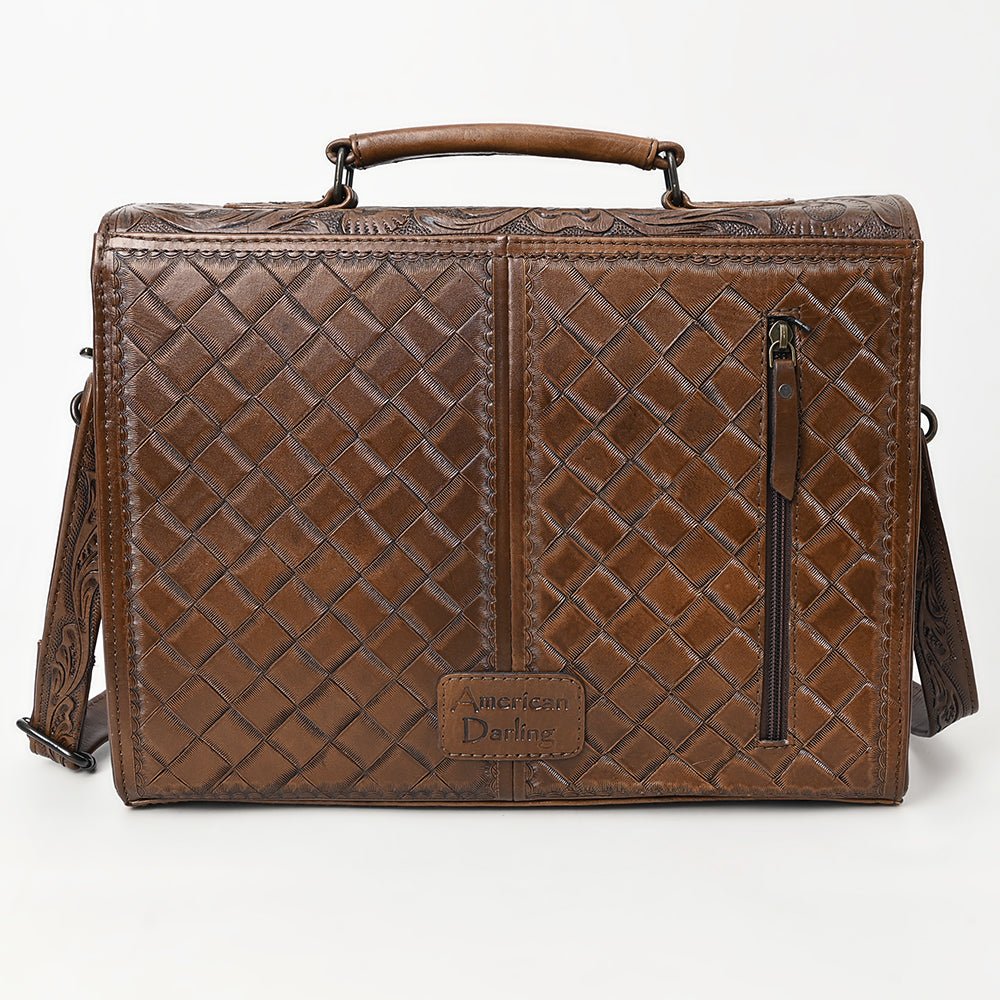American Darling BRIEFCASE Hand Tooled Genuine Leather women bag western handbag purse