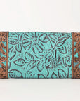 OHLAY WALLET Hand Tooled Embossed Genuine Leather women bag western handbag purse