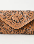 OHLAY WALLET Hand Tooled  Genuine Leather women bag western handbag purse