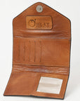 OHLAY WALLET Hand Tooled  Genuine Leather women bag western handbag purse