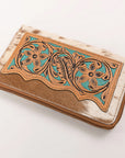 OHLAY WALLET Hand Tooled Hair-on Genuine Leather women bag western handbag purse
