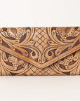 OHLAY WALLET Hand Tooled  Genuine Leather women bag western handbag purse