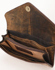 OHLAY WALLET Hand Tooled  Genuine Leather women bag western handbag purse