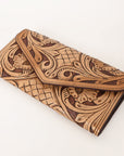 OHLAY WALLET Hand Tooled  Genuine Leather women bag western handbag purse