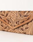 OHLAY WALLET Hand Tooled  Genuine Leather women bag western handbag purse